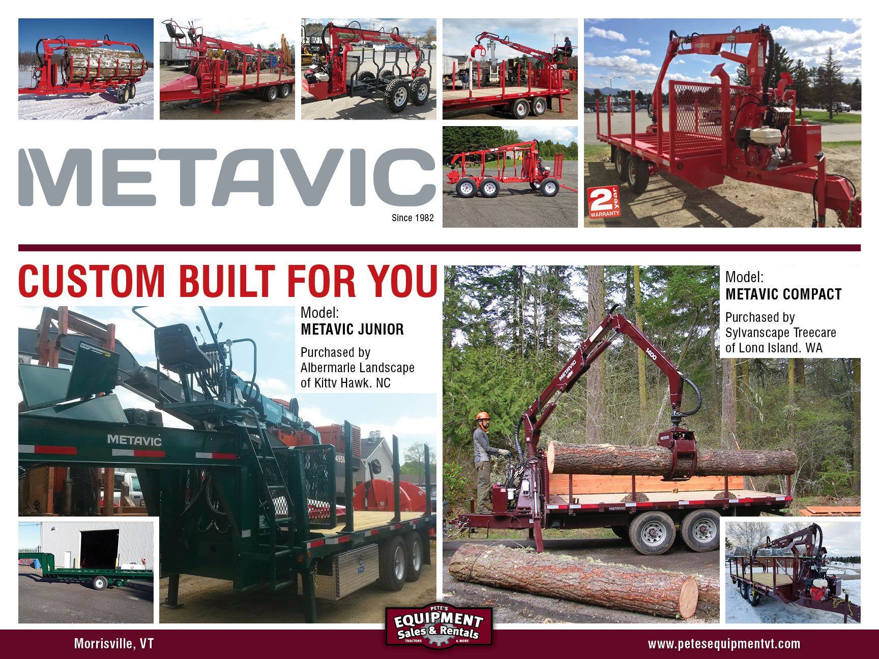 Metavic Log Loader Petes Equipment Sales And Rental Morrisville Vermont